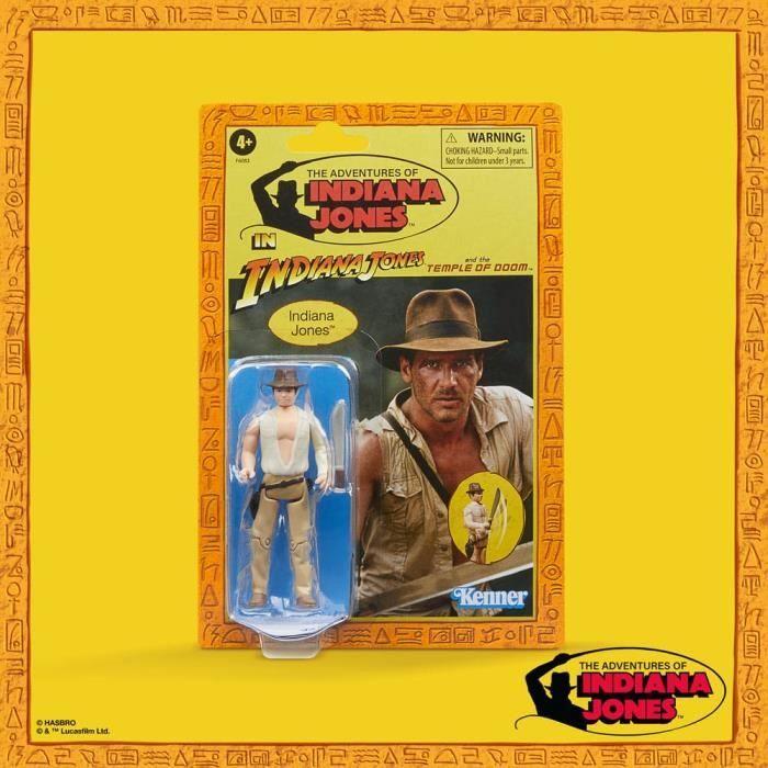Figurine - HASBRO - Indiana Jones Retro Collection - 9,5 Cm - Détails Réalistes - Mixte