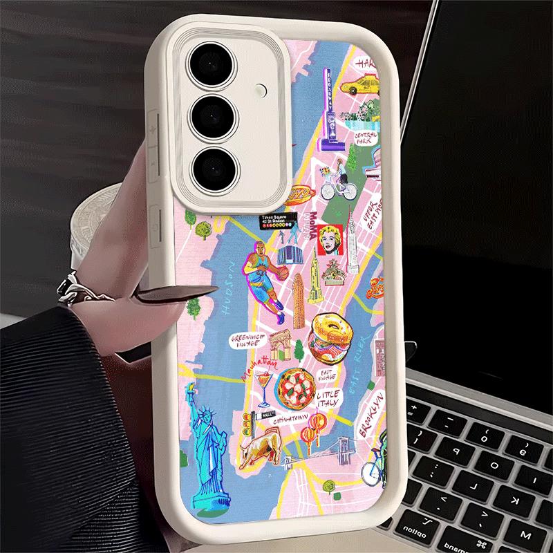 Phone Case for Samsung Galaxy S26 S25 Ultra S24 FE NYC New York City Shell S23 Plus S22 + S21 S20 5G Soft Silicone Funda