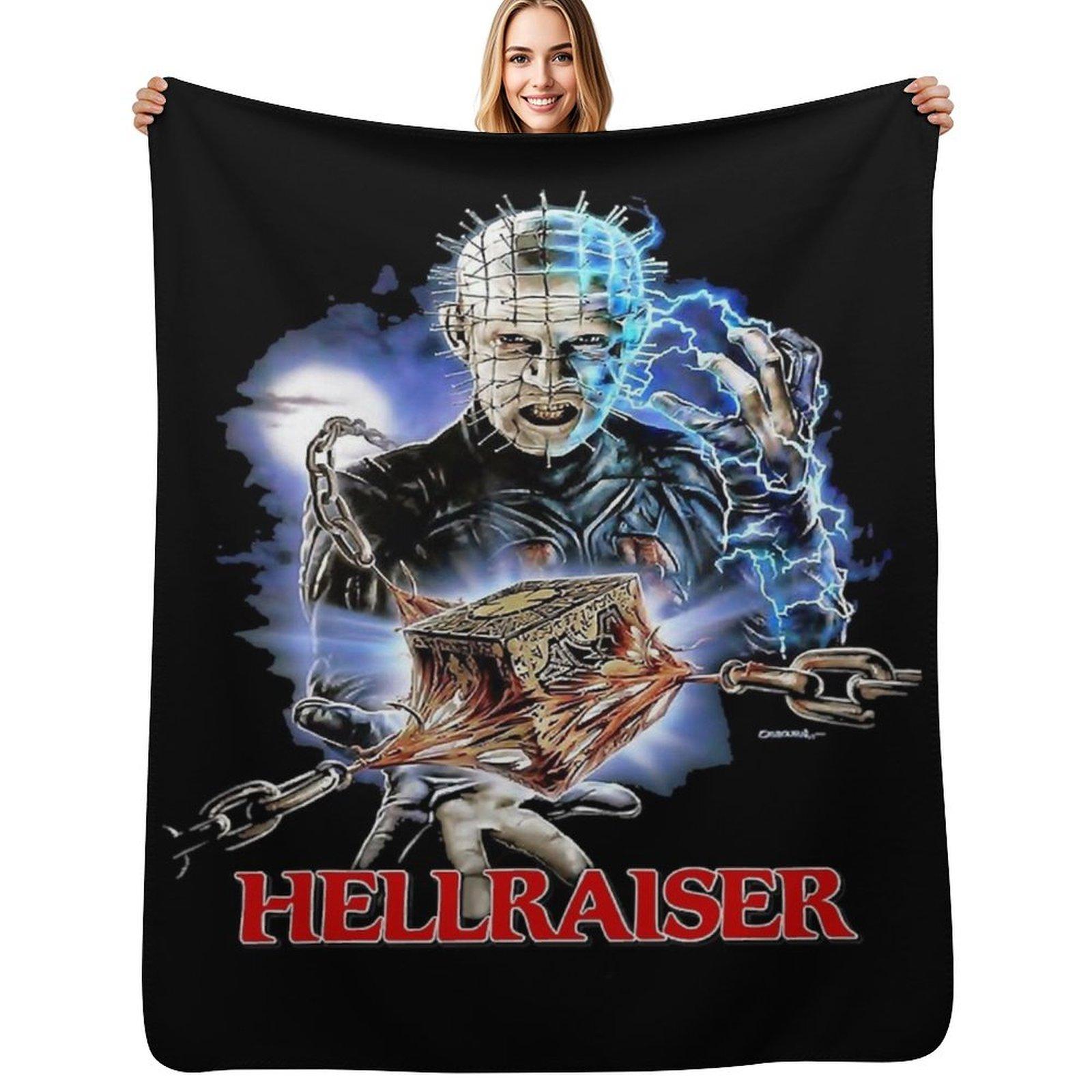 Hellraiser - Pinhead funny Throw Blanket Wrinkle Resistant Lightweight Blanket Size: 75*100cm, Weight: 230 GSM