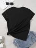 Camiseta Elegante con Estampado de Lazo y Diamantes, Camiseta Estampada de Moda para Mujer, Top de Calle de Manga Corta para Verano, Fiesta, Discoteca