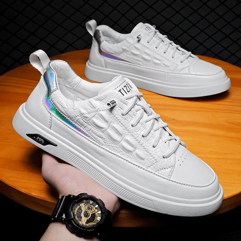 

European station summer board shoes men s casual shoes sports shoes men s shoes little white shoes men s shoes men s trendy men 44 серебряный