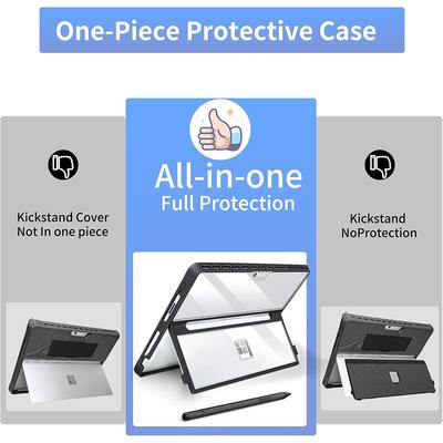 Case For Microsoft Surface Pro 11 10 9 8 13 Inch Shockproof Protective Rugged Cover Compatible with Type Cover Keyboard