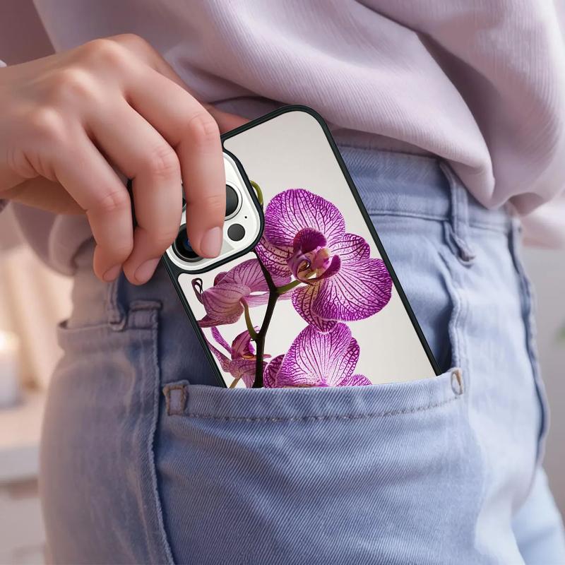 Orchid Flowers Colorful Phone Case For iPhone 17 Air 15 16e 14 13 Pro Max Coque 12 11 Pro Max PLUS cover