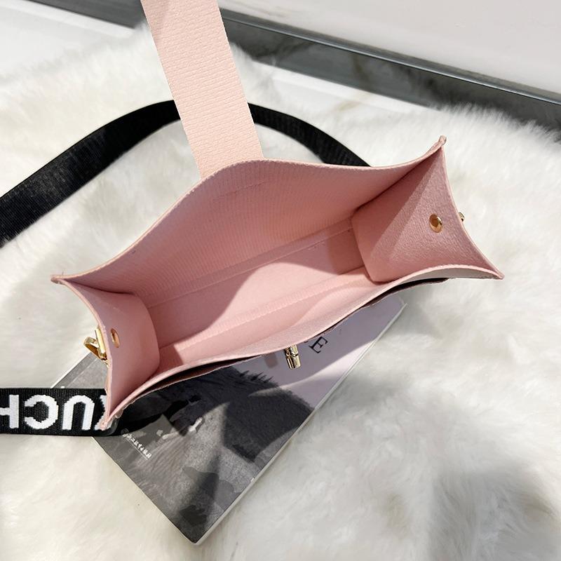 Small Bag Versatile Printed Bucket Bag with Buckle Niche One-shoulder Messenger Women's Bag