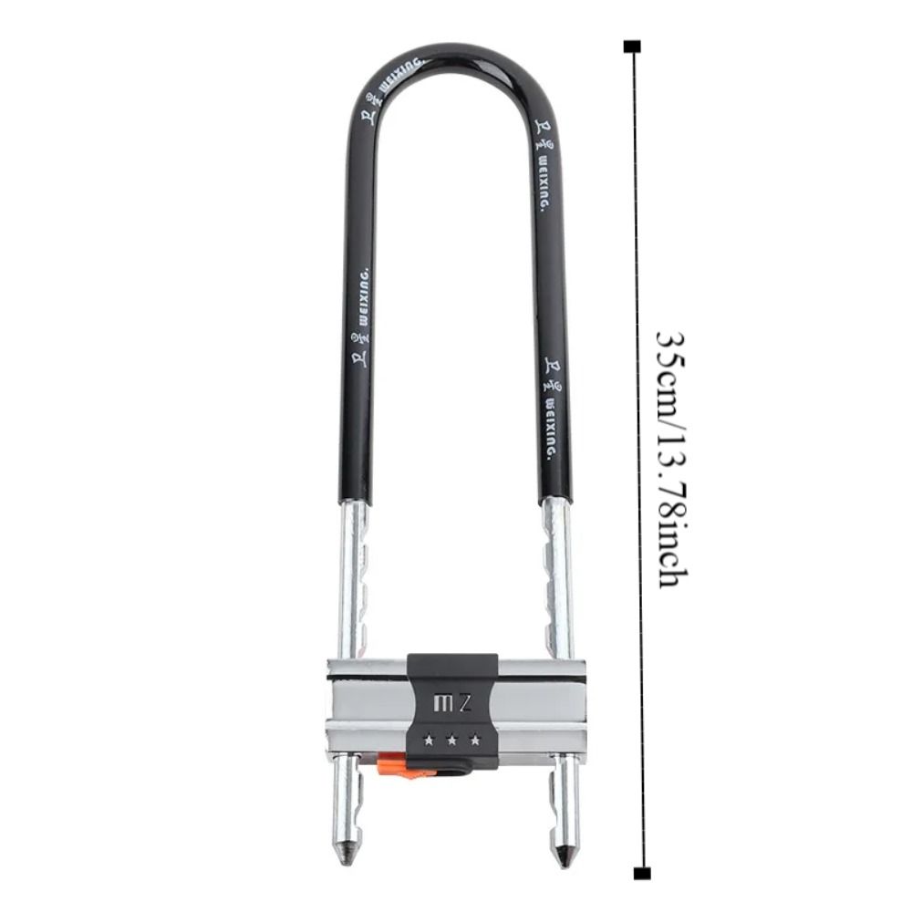 with Dust Cover Long Large Lock Shop Office Security U Shape Glass Door Lock Mortise Lock  for Bike