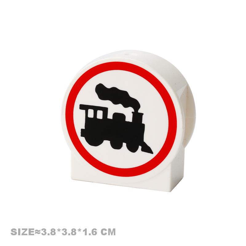

Big Size Building Blocks Brick Rail Track Train Set Transport Indicator City Architecture Accessories Assemble Toys For Children