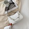 Fashion Women Pu Leather Small Shoulder Underarm Bag Ladies Vintage Butterfly Chain Pure Color Zipper Mini Purse Handbag