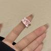 Cartoon Cat Bowknot Finger Ring Adjustable Cuff Ring Enamel Drip Oil Ring  Festival Ornaments
