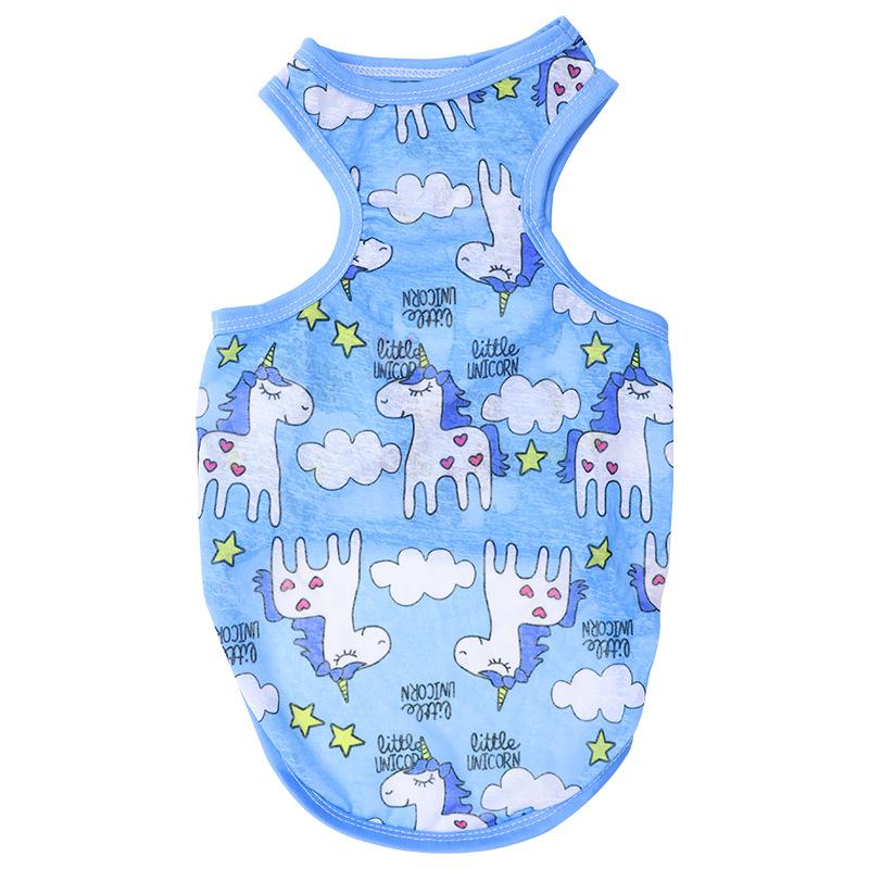 

Pet Small and Medium-sized Dogs, French Bullfighting Cats, Teddy Bichon Frises, Dog Clothes, Spring and Summer Sun Protection and Cooling Vests XL небесно-голубой