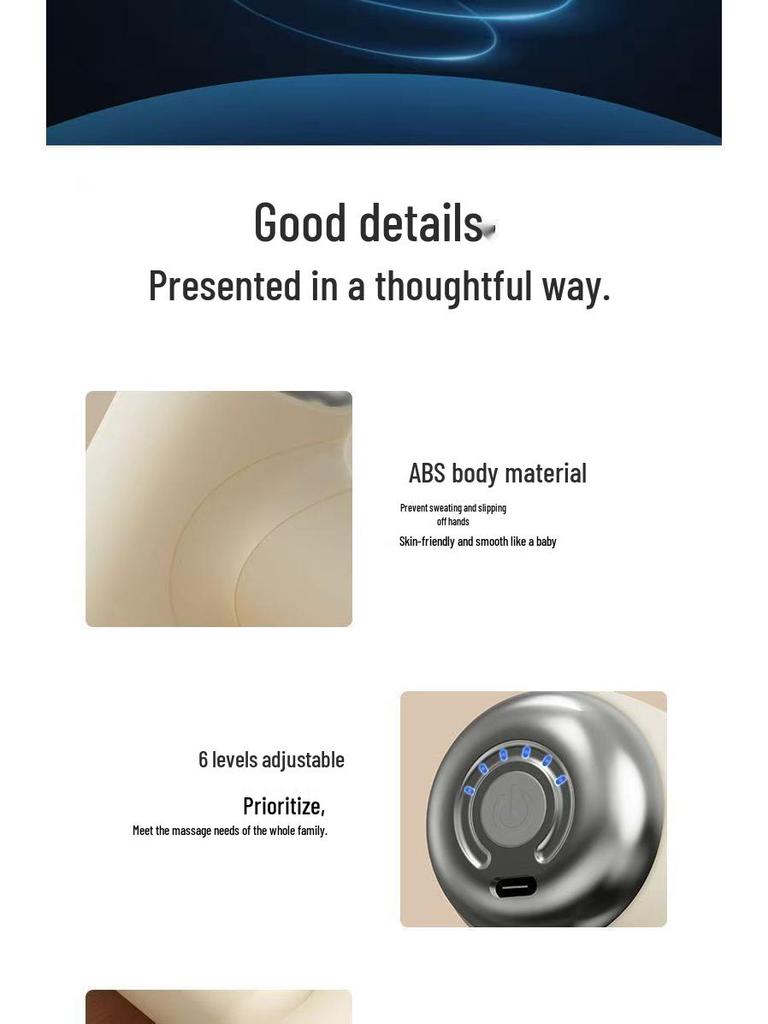 Portable Electric Mini Fascia Gun Massager - Hot-Selling Fitness Device with Interchangeable Heads