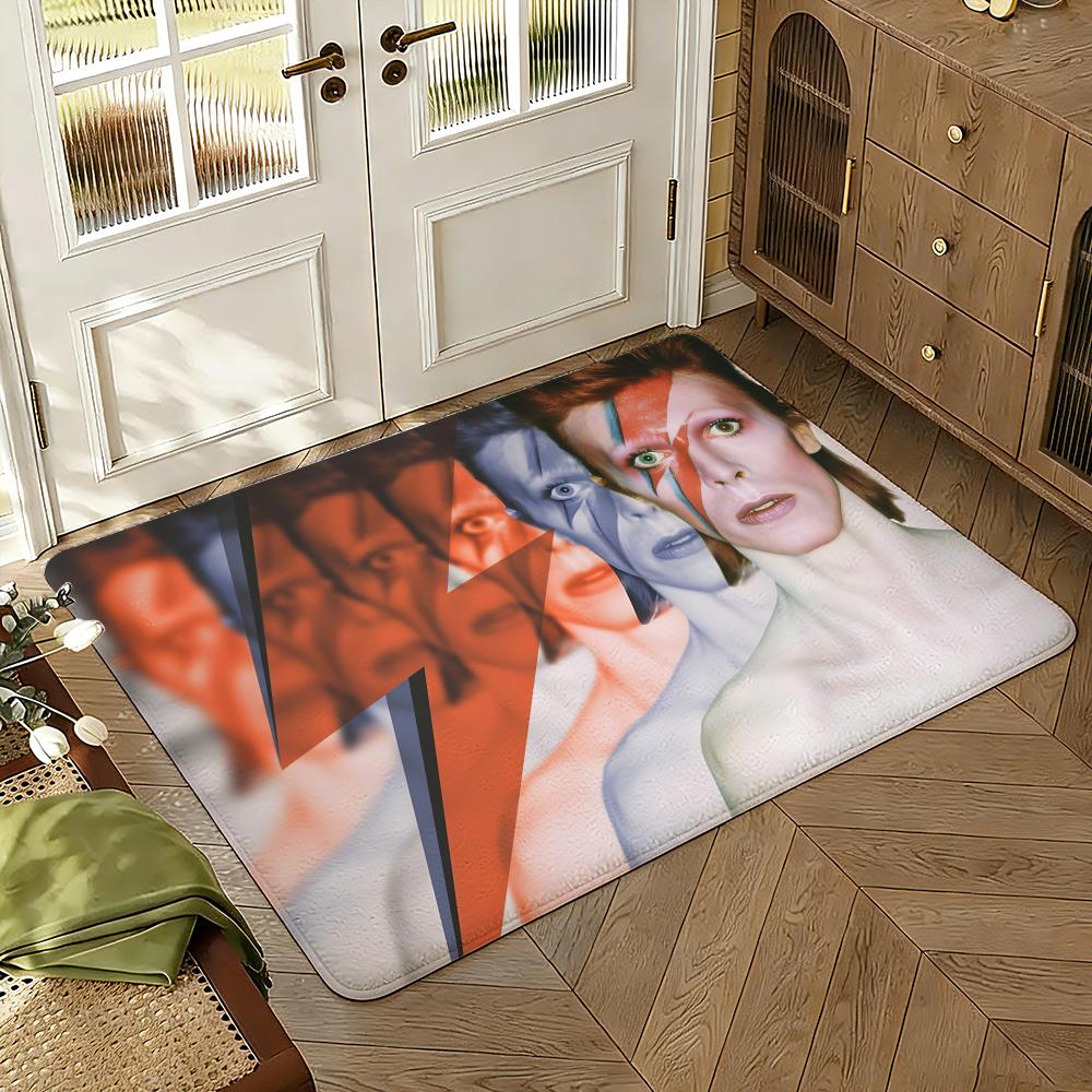 Tapis de sol Living de David Bowie Doux Épais Absorbant Antidérapant Chambre à coucher Salon Paillasson Décoration de maison Tapis en Flanelle
