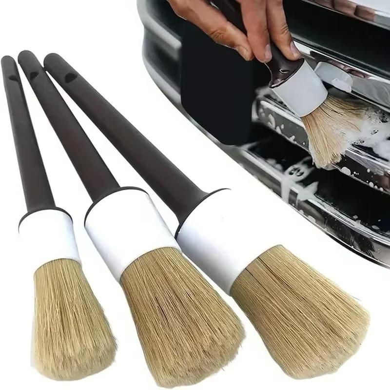 3PCS Car Cleaning Brushes, Exterior and Interior Detail Brushes, for Car Cleaning, Car Detail Tools, Dashboard Cleaning Brushes