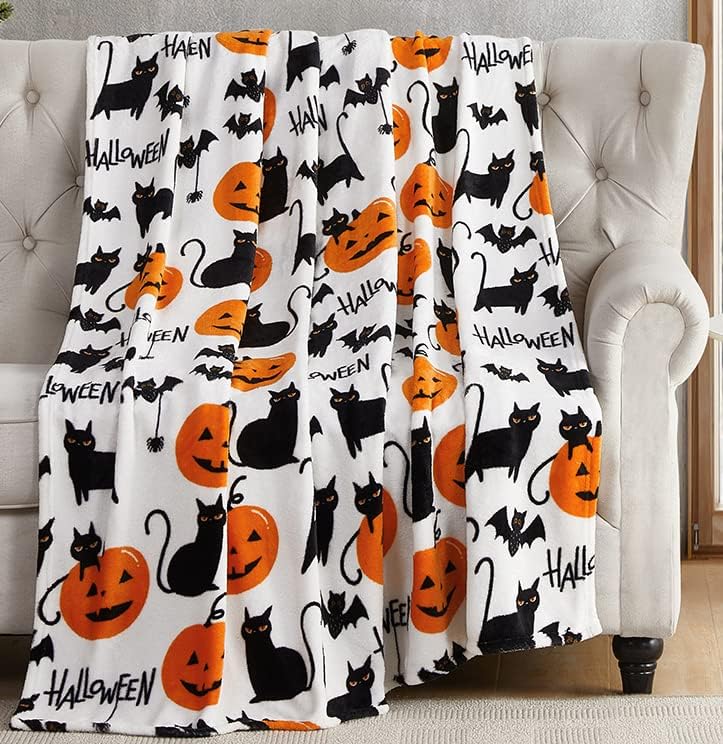 

1PC Gifts Blanket Black Bats Printed Flannel Blanket Perfect for Sofa Office Bed Travel Sleep Read Relax Camping four season use 75cmx90cm
