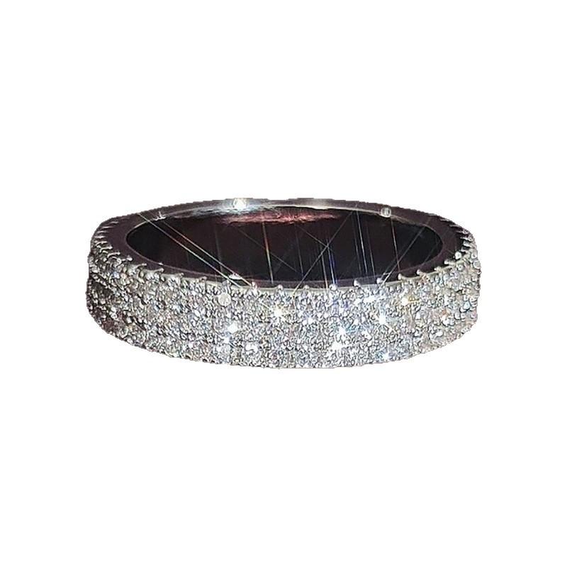 Yun Miao Starry Diamond Inlaid Ladies Ring - European & American Luxury Style