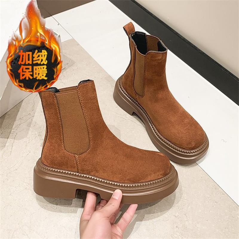 Chelsea Boots Autumn and Winter New Thick-soled Martin Boots Frosted Leather Short Boots