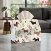 2D Flat 1pc, Tissue Box. Cartoon Dog Floral Pattern Napkin Dispenser, Reusable, Daily Desktop Tissue Organizer, Suitable for Kitchen, Living Room, Bed