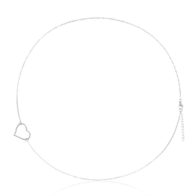 Sexy Body Chain Ladies Bikini Love, Simple Alloy Hollow Heart Waist Chain серебряный