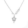 Flash Diamond Star Pendant Necklace Women's Light Luxury Titanium Steel Necklace Collarbone Chain Jewelry