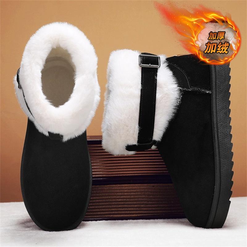 

Snow boots winter velvet thickened warm bread shoes sub-zero waterproof, non-slip and cold-resistant cotton shoes 45 чорний