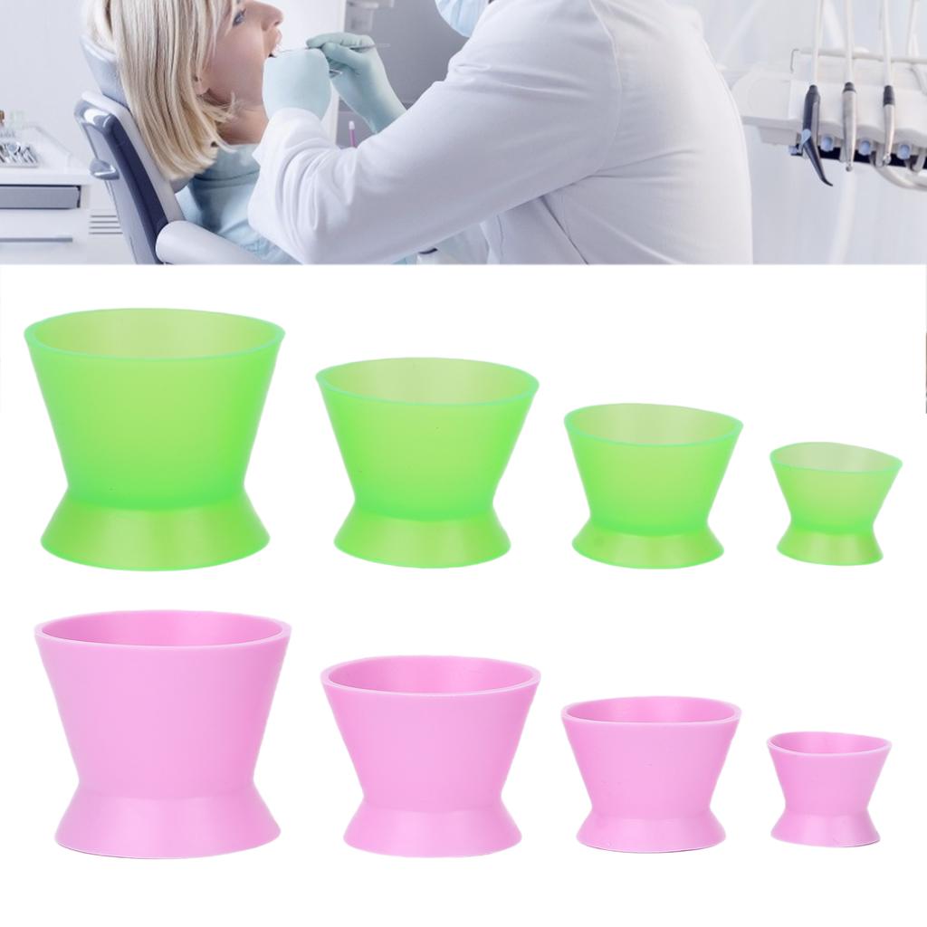 4pcs Silicone Mixing Bowls Paint Facial Mask Blending Dental Material Mixing Bowl