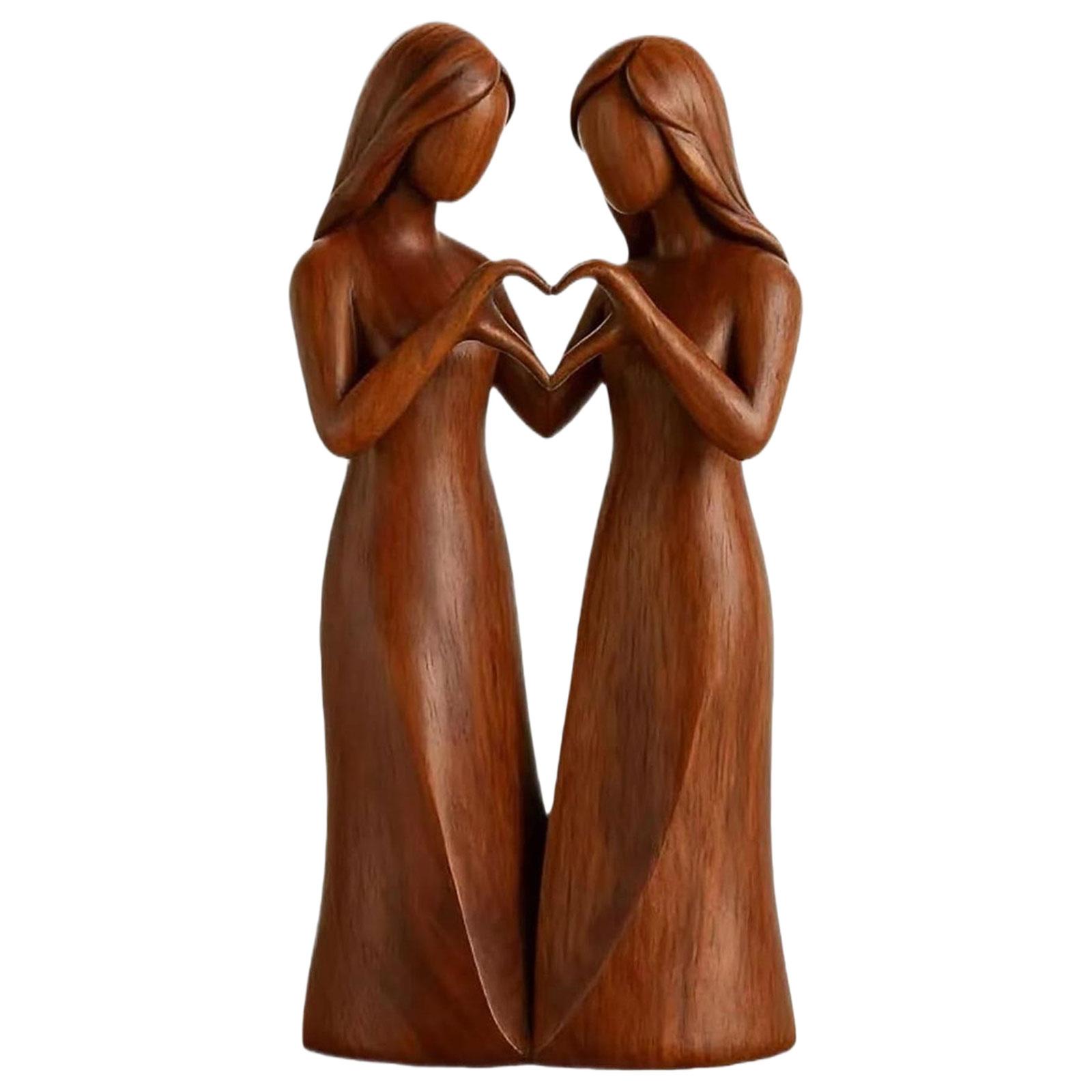 Sisters By My Side Celebrates Friendships Sisters Sculpture Meaningful Presents Hand-Painted Sisters Resin Figurine for Women