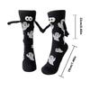 Halloween Themed Magnetic Link Socks Soft Unisex Short Socks With Ghosty Pumpkin Patterns Practical Polyester