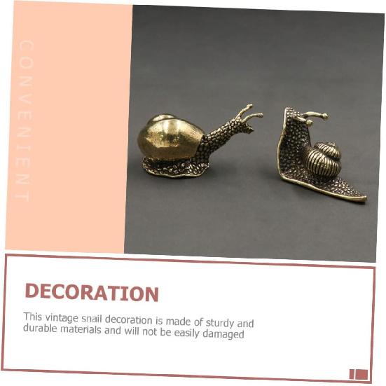 

ARTIBETTER 3 шт. Медные миниатюрные украшения в виде улиток, украшение в виде улитки, домашний декор для гостиной, фигурки животных, золотое животное, антикварный декор в виде улитки