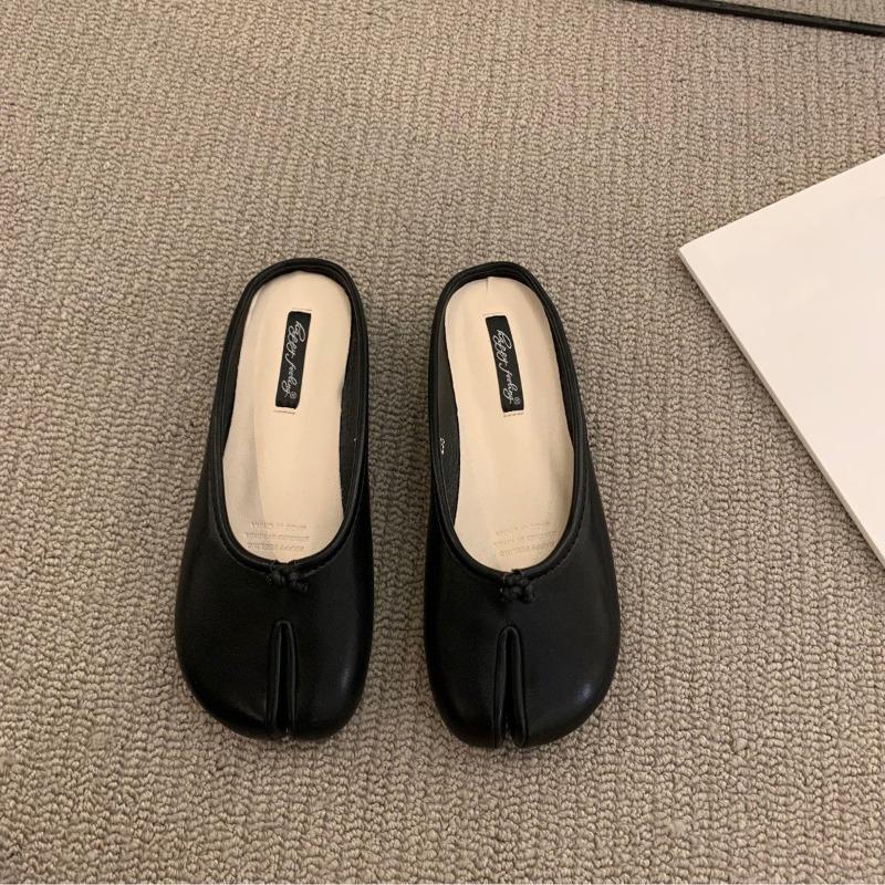 Tabis Ninja Boty Černé Puntíkované Baleríny Dělená Špička Mokasíny s Mašlí Dámské Mary Janes Baleríny Zapato Mujer