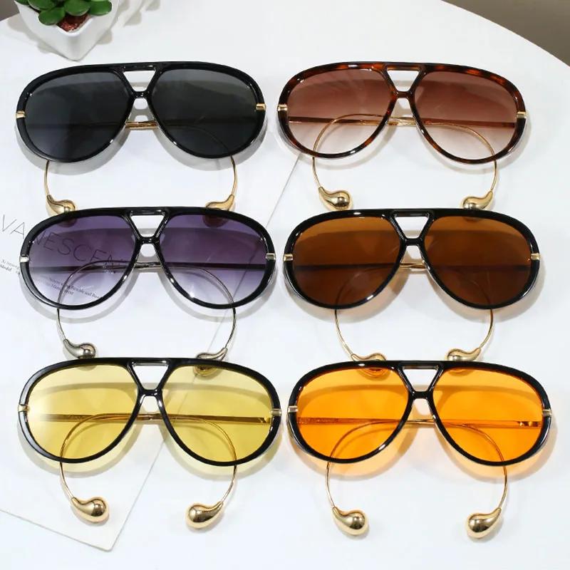 Oversize Unique Pilot Sunglasses Fashion Punk Sun Glasses Shades UV400