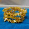 Natural Baltic Amber Raw Stone Freeform Honey Wax Bracelet for Adults