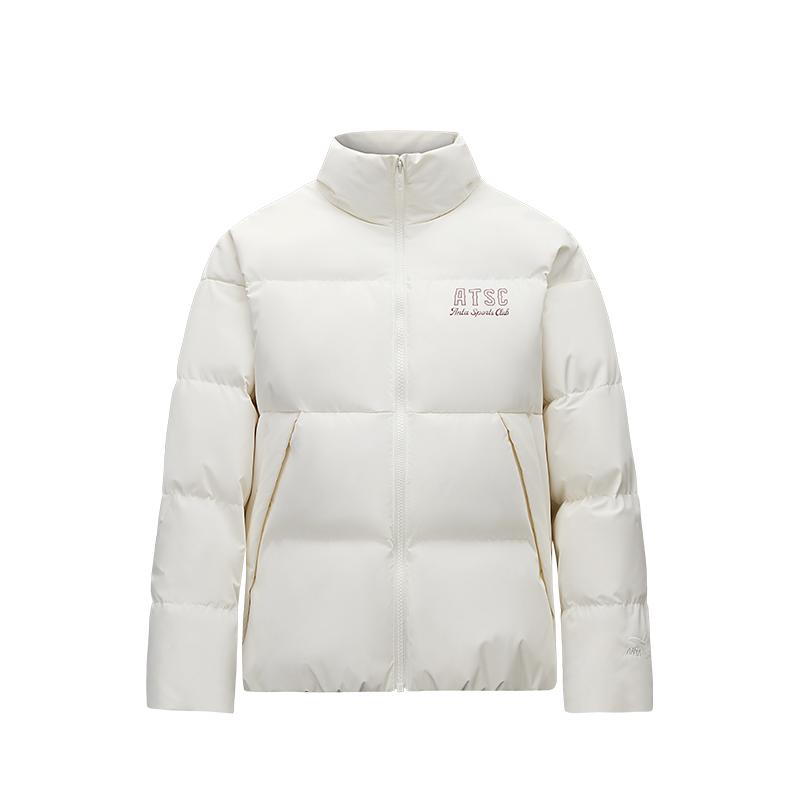 Anta Comfortable Simple Stand Collar Loose Versatile Letter Down Jacket Women Outerwear 162548917N-1