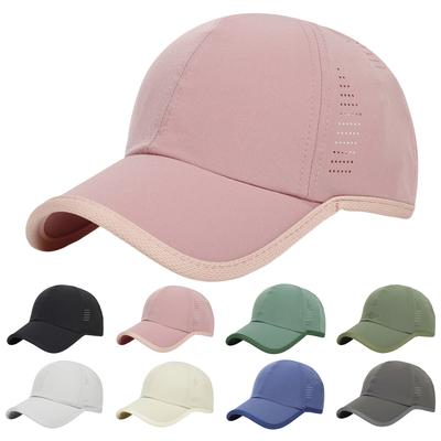 Unisex Quick Dry Sun Protection Cap Outdoor Sports Breathable Sweat Absorbing Baseball Golf Hat with Ventilation Panels Adjustable Fit
