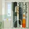 Abstract Sage Green Forest Shower Curtain – Artistic Print, with Hooks for Home, Hotel & Apartment Bathroom Decor