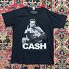 Johnny Cash Middle Finger T-Shirt Black Country Rock Legend Size L