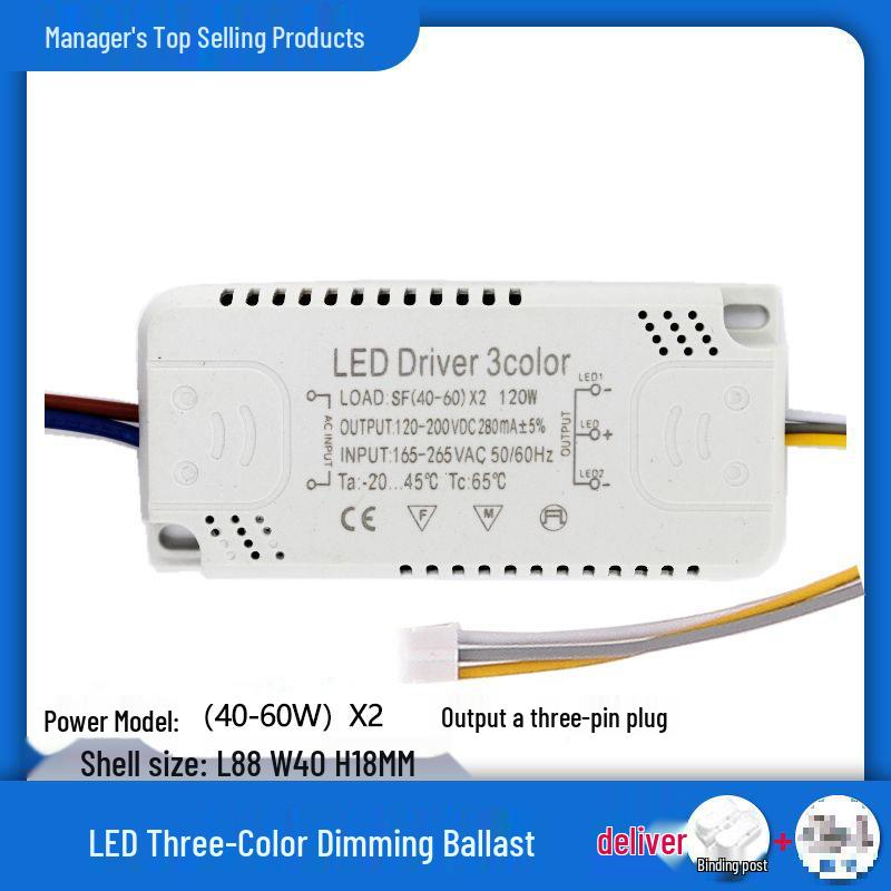 LED Deckenleuchte mit Dreifarben-Dimmung und Universal-Treiber