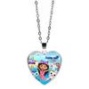 Love Necklace Jewelry Girl Gift Cartoon Peach Heart Pendant Necklace