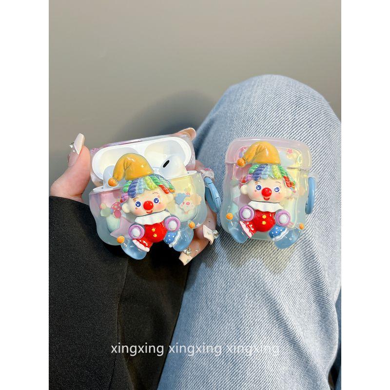 

INS Fun Three-Dimensional Color Clown for AirPods Pro2 Generation Protective Case Apple 3 Generation 4 Generation Bluetooth Headset Case airpods1/2 generation Stereo Color Clown + Ring