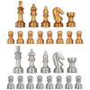 Brass Chess Pieces with Storage Box | Unique Gold and Silver Weighted Metal Chess Pieces for Adult - , King Height (No Board, with Pieces Only)