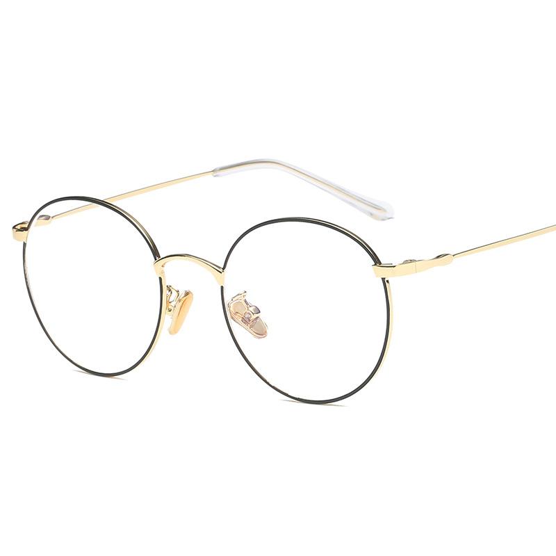 

Anti-Radiation Glasses Frame Anti-Blue Light No Degree Gold Wire Flat Flat Light Mirror Computer Eye Retro 8708