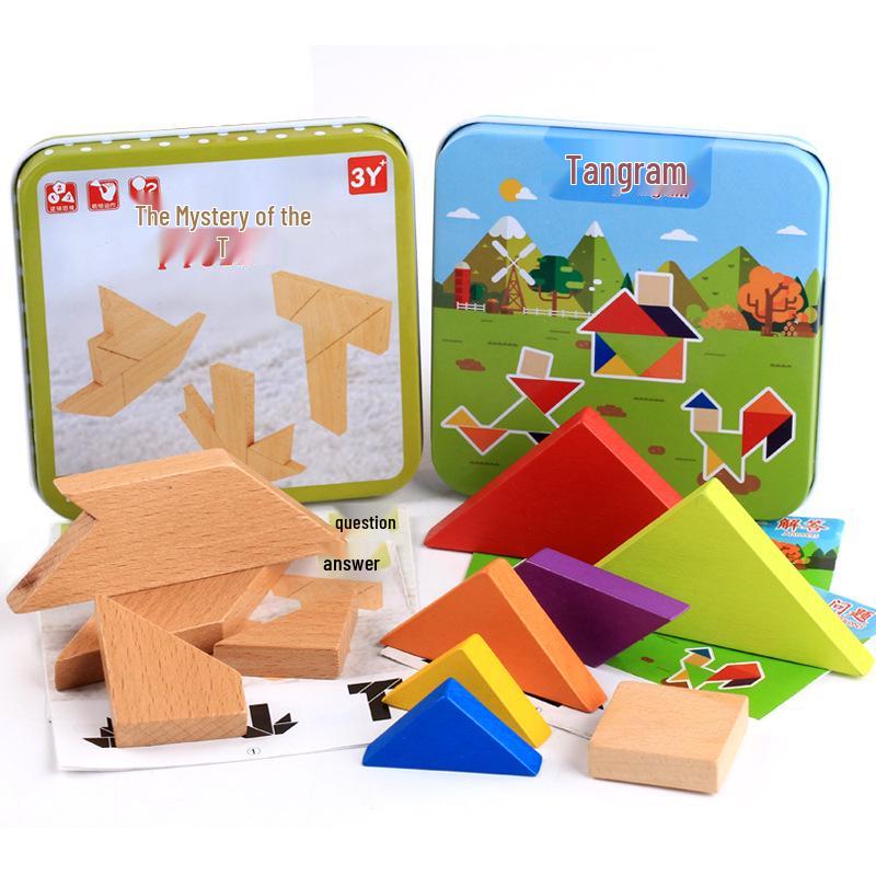 Tangram Tetris Puzzle Blocks: Educational Toys for Kids