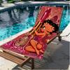 Betty Boop Print Beach Towel, Versatile Lightweight Absorbent Beach Towel for Pool Surf Yoga Bathroom, Perfect Birthday Holiday Gift