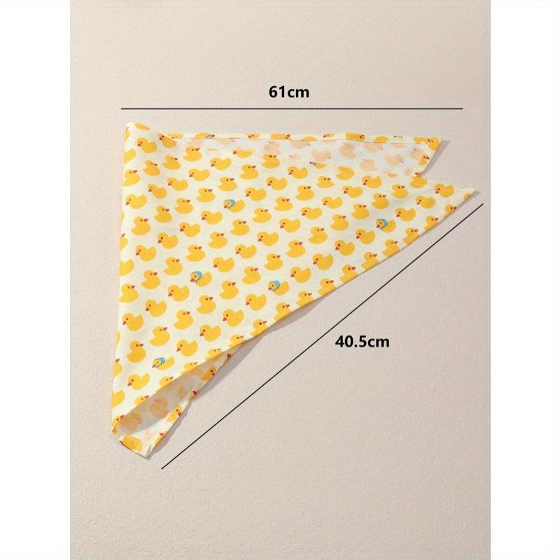 1pc Small/medium Dog Bone & Paw & Duck Patterned Pet Bandana Bib