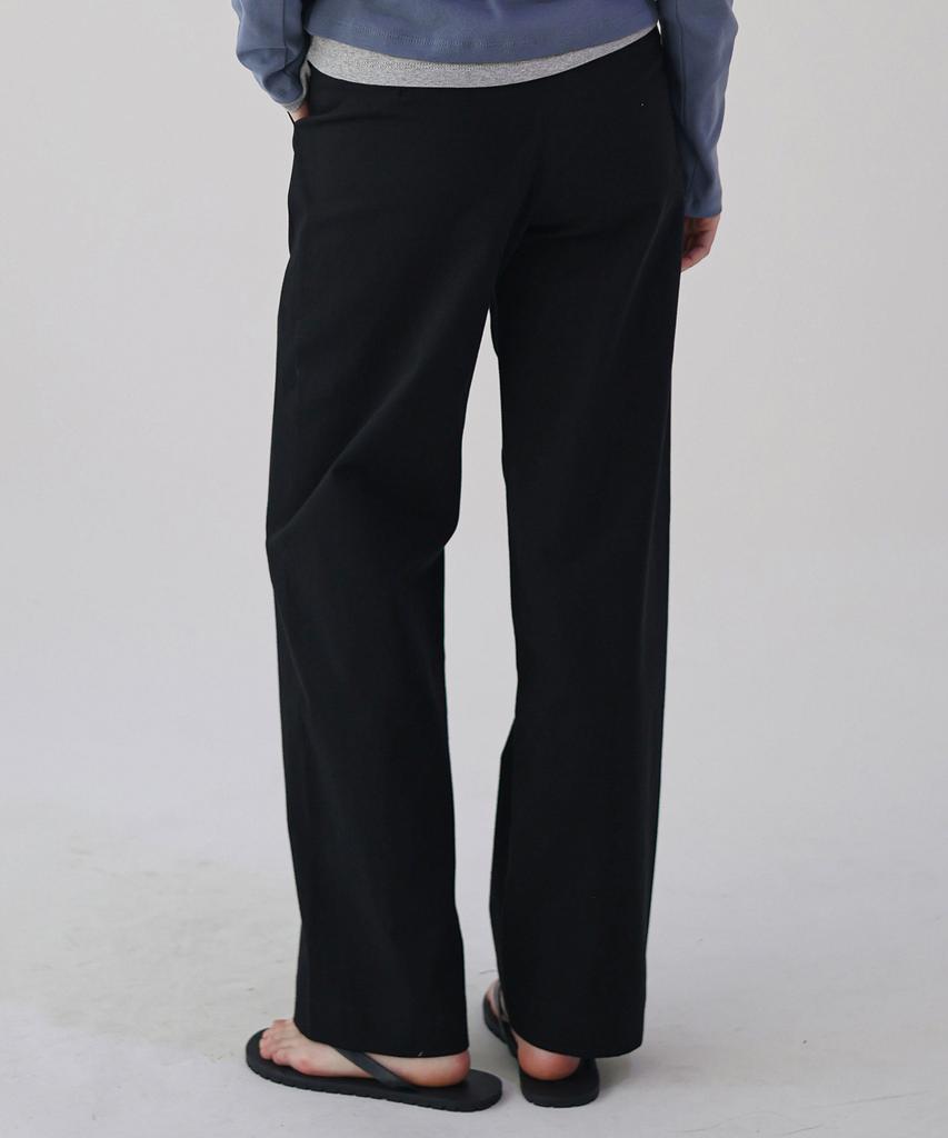 Keullaepeu Straight Cut Cotton Pants_Black
