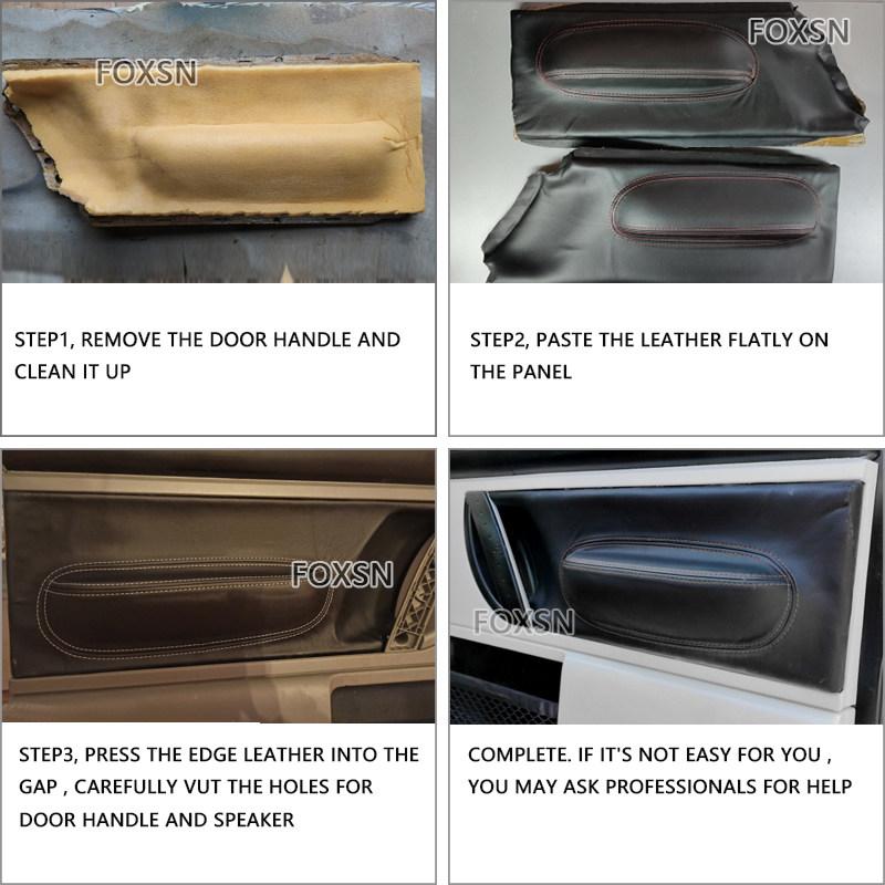 For VW Beetle 1998 1999 2000 2001 2002 - 2010 Car Front Door Handle Armrest Panel Microfiber Leather Cover Protective Trim