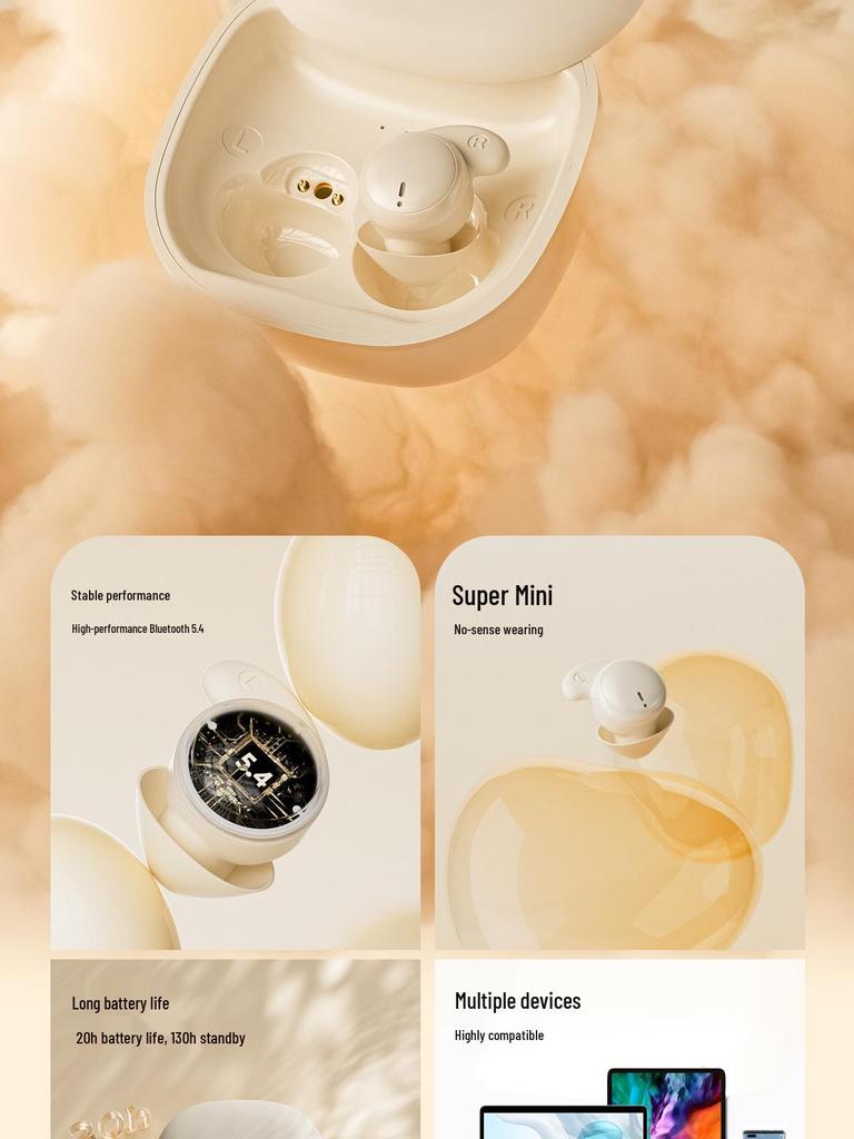 2025 Soft Silicone Wireless Bluetooth Sleep Earphones - Painless, Noise-Cancelling, Ideal for Side Sleeping and Sports