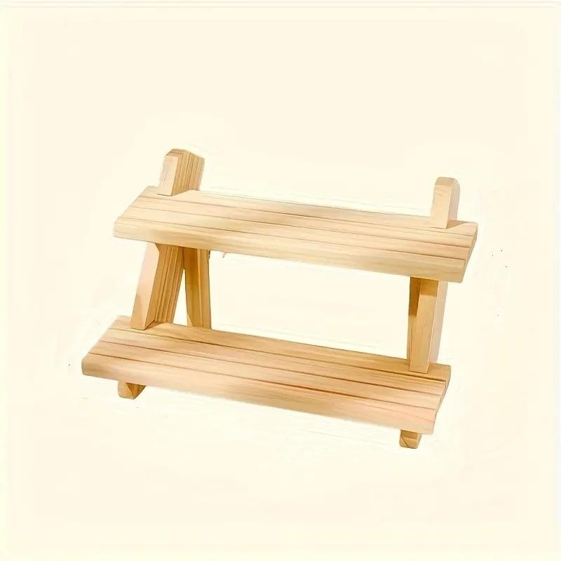 Solid Wood Jewelry Display Stand Stepped Display Stand Card Storage Stand Display Jewelry Small Statues Small Doll Display Stand