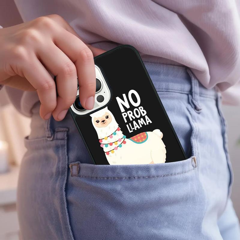 happy lama travel no prob llama Phone Case For iPhone 17 Air 15 16e 14 13 Pro Max Coque 12 11 Pro Max PLUS cover