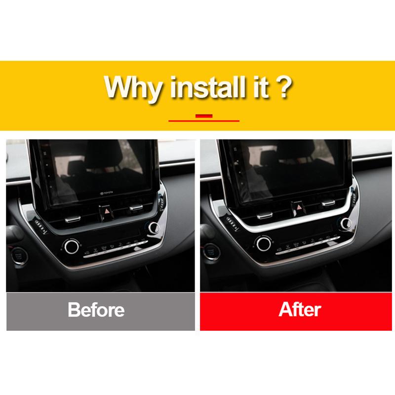 Pentru Toyota Corolla E210 2022 Tablou de bord de control Ornament de navigație Decorare interioară Accesorii pentru stilul mașinii Cadru