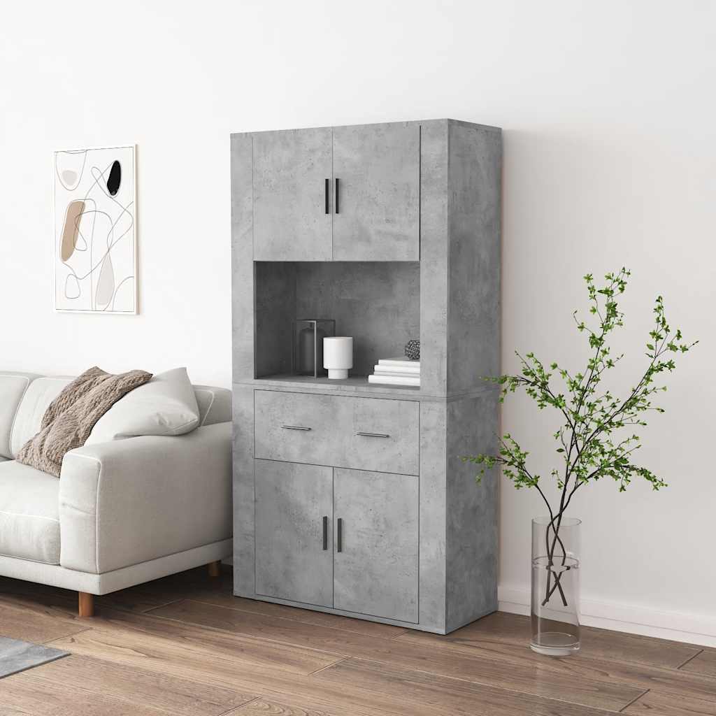 Highboard Concrete Grey Particleboard