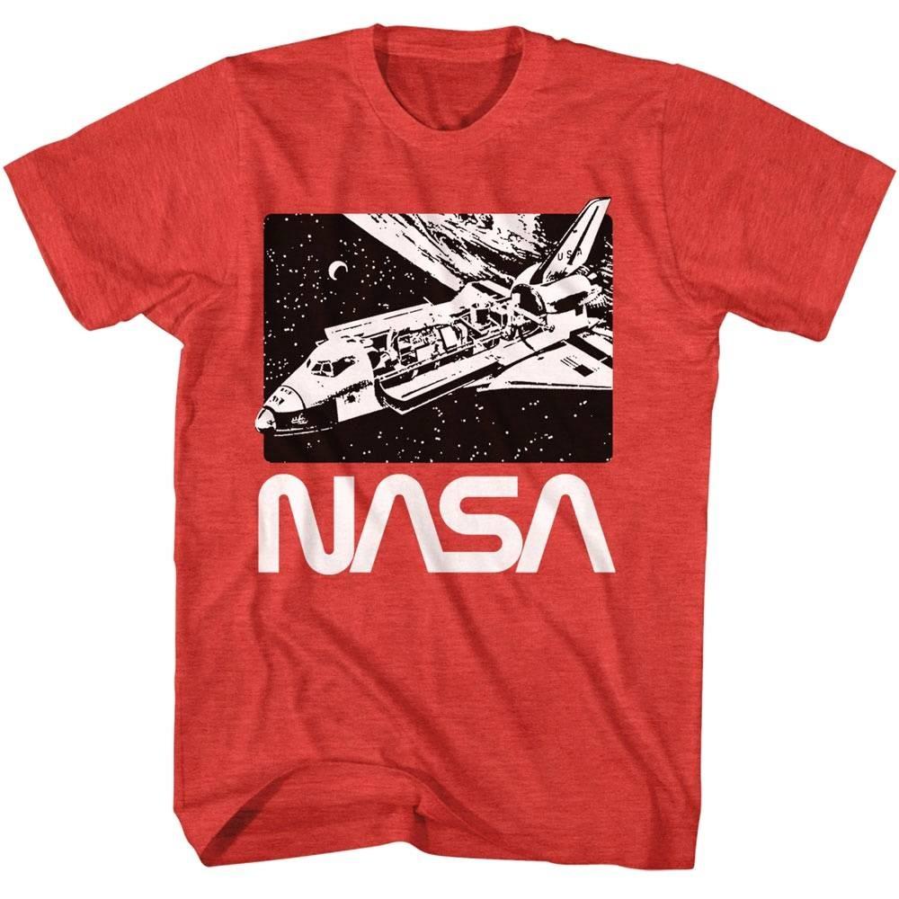 NASA Shuttle In Orbit Men T Shirt L